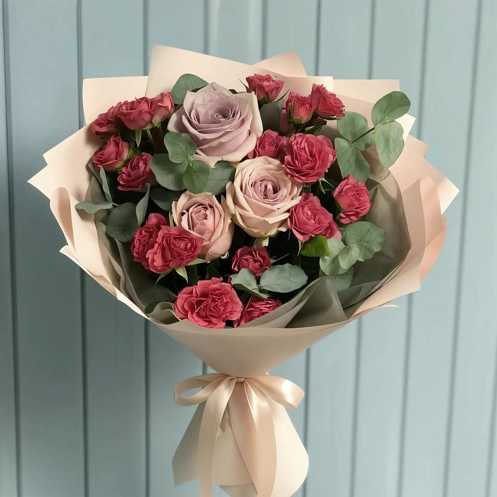 Букет цветов из: Гвоздики и Розы в Сретенске