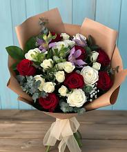Букет цветов из:  Розы и Альстромерии #REPLACE_PRED# Сретенске