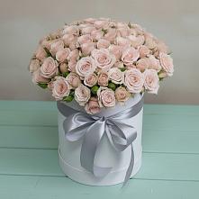 Цветочная композиция из Розы в шляпной коробке #REPLACE_PRED# Сретенске