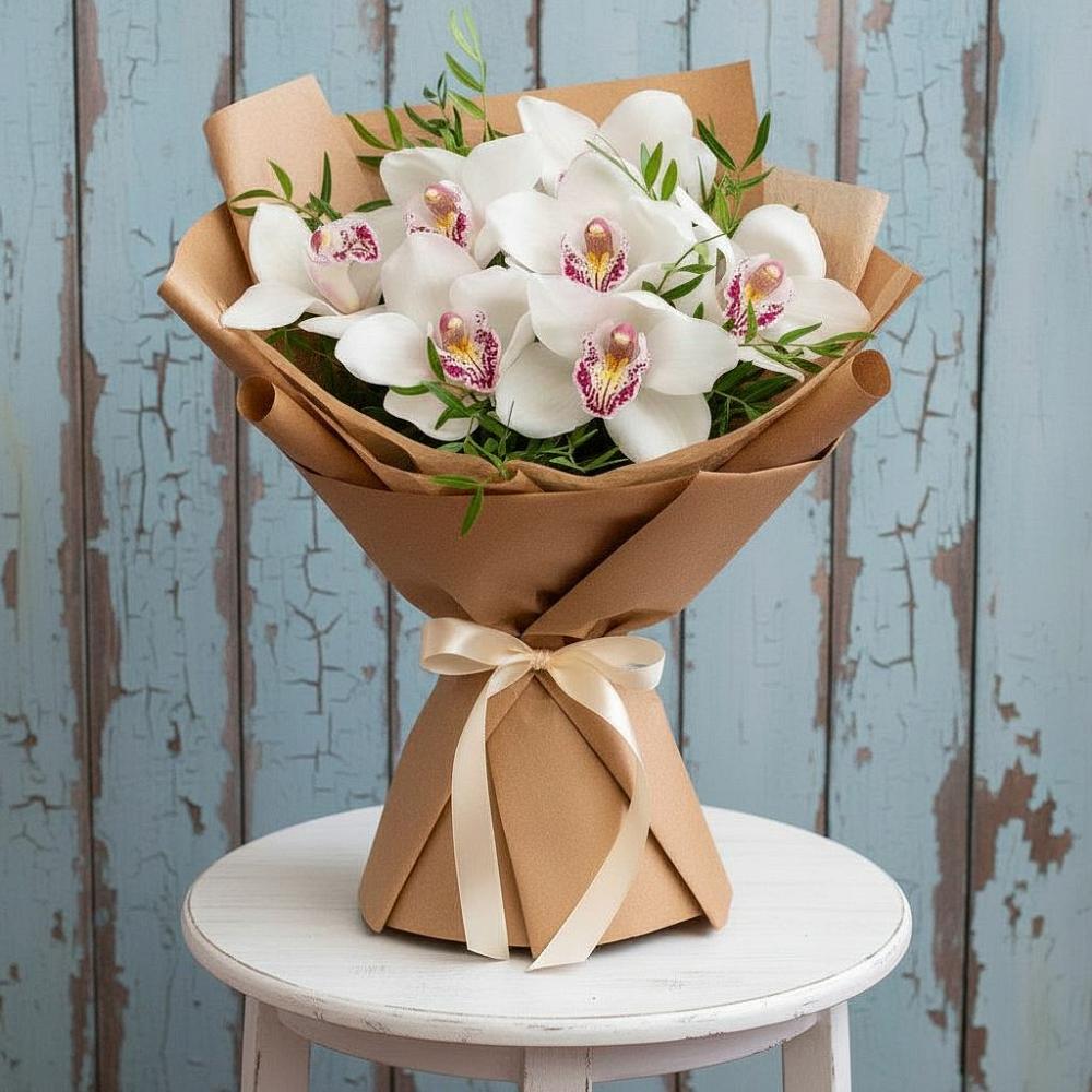 Букет цветов из: Орхидеи и Розы в Сретенске