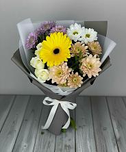 Букет цветов из:  Розы, Герберы и Хризантемы в Сретенске