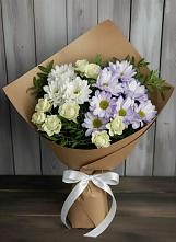 Букет цветов из:  Хризантемы и Розы в Сретенске