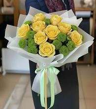 Букет цветов из:  Хризантемы и Розы в Сретенске