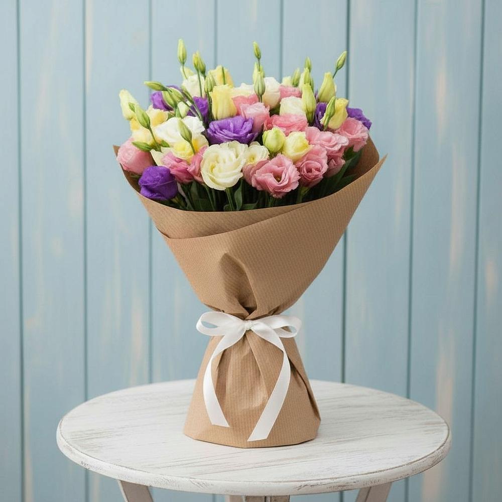 Букет цветов из: Лизиантусы в Сретенске