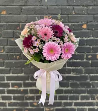 Букет цветов из:  Герберы и Хризантемы в Сретенске