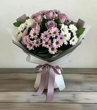 Букет цветов из:  Хризантемы и Розы в Сретенске