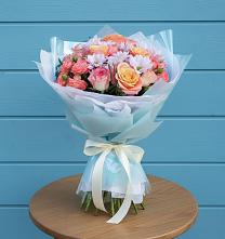 Букет цветов из:  Хризантемы и Розы в Сретенске