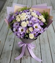 Букет цветов из:  Хризантемы и Розы в Сретенске