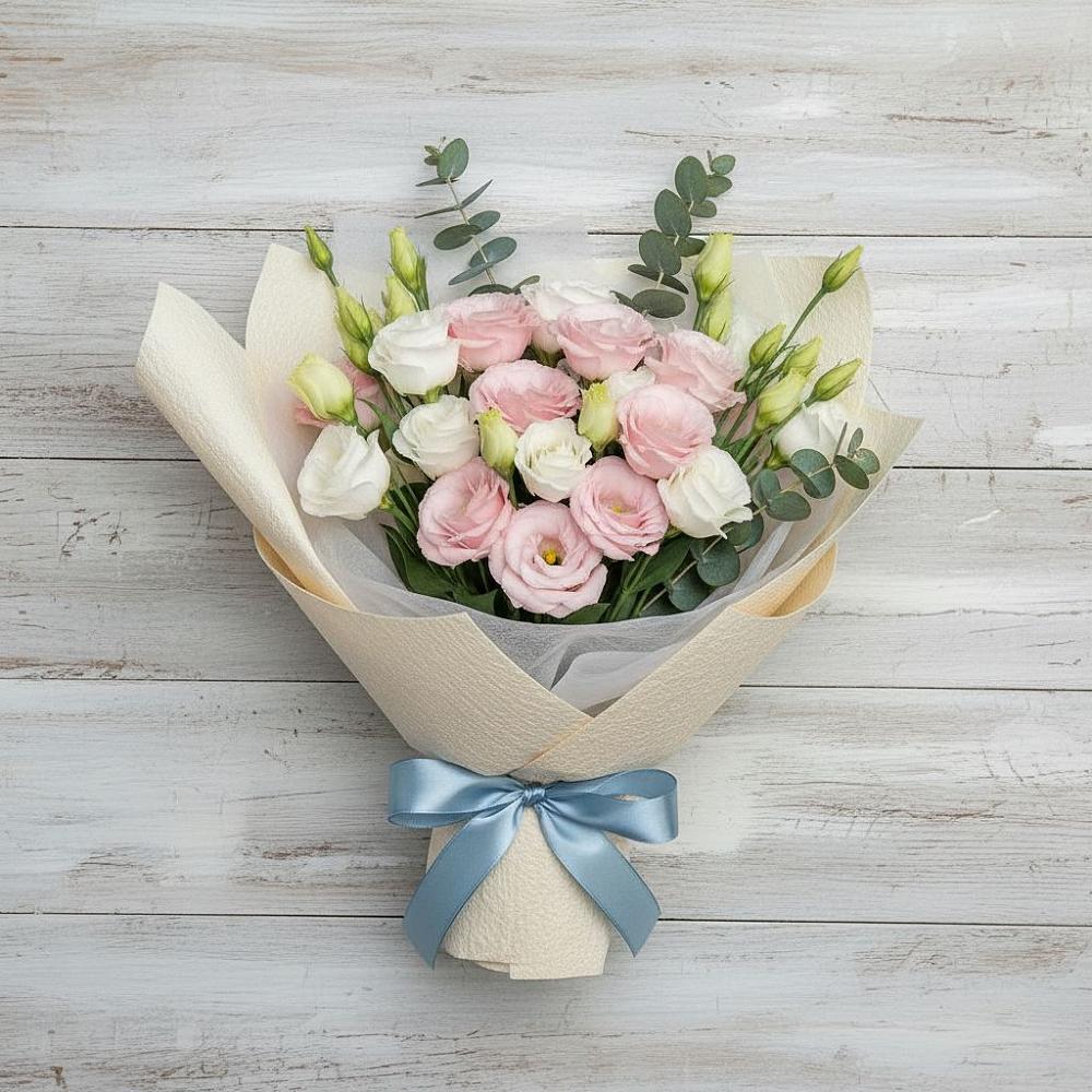 Букет цветов из: Лизиантусы в Сретенске